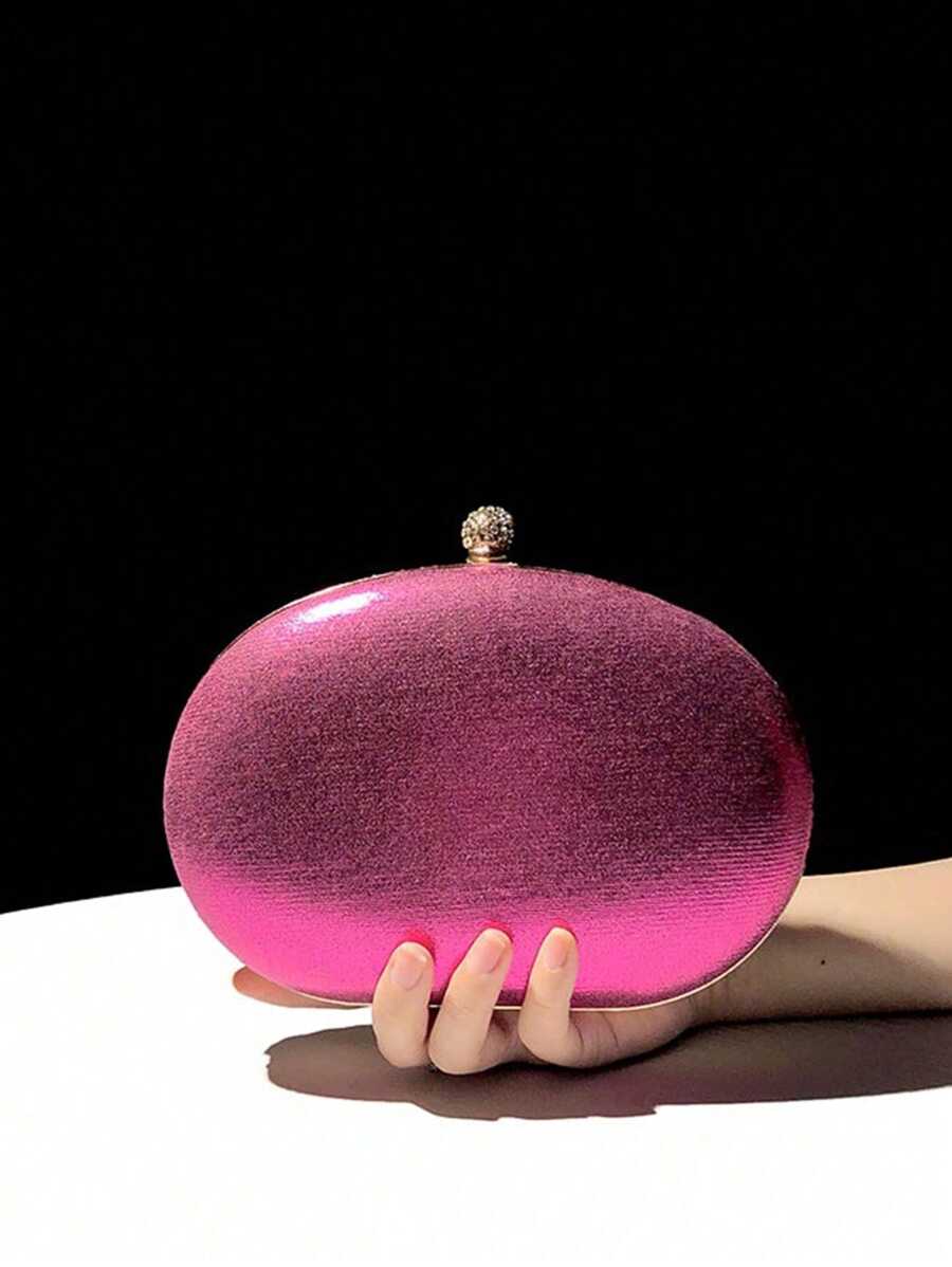 Dedoo – Sac de soirée ovale en strass avec chaîne dorée et design tournesol