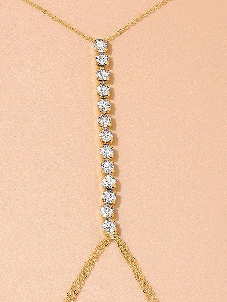 Hihho – Collier de bikini avec zircone et perles, chaîne pour la taille