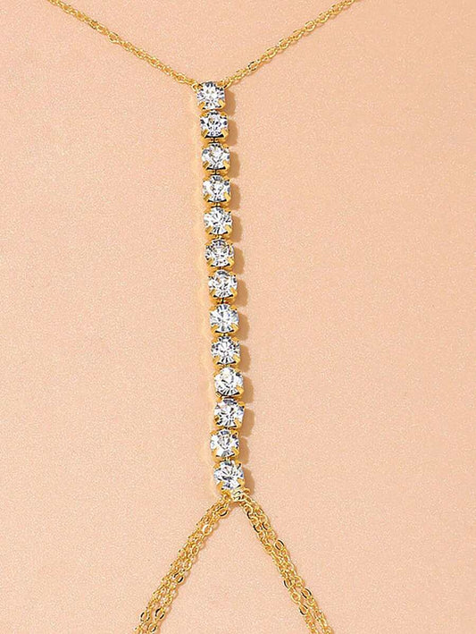 Hihho – Collier de bikini avec zircone et perles, chaîne pour la taille