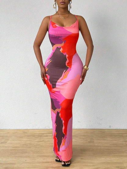 Robe Maxi Dos-Nu Tie-Dye