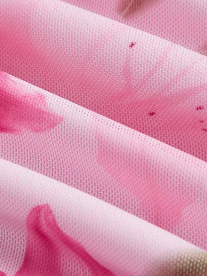 SHEIN MOD – Top bandeau asymétrique à motif floral