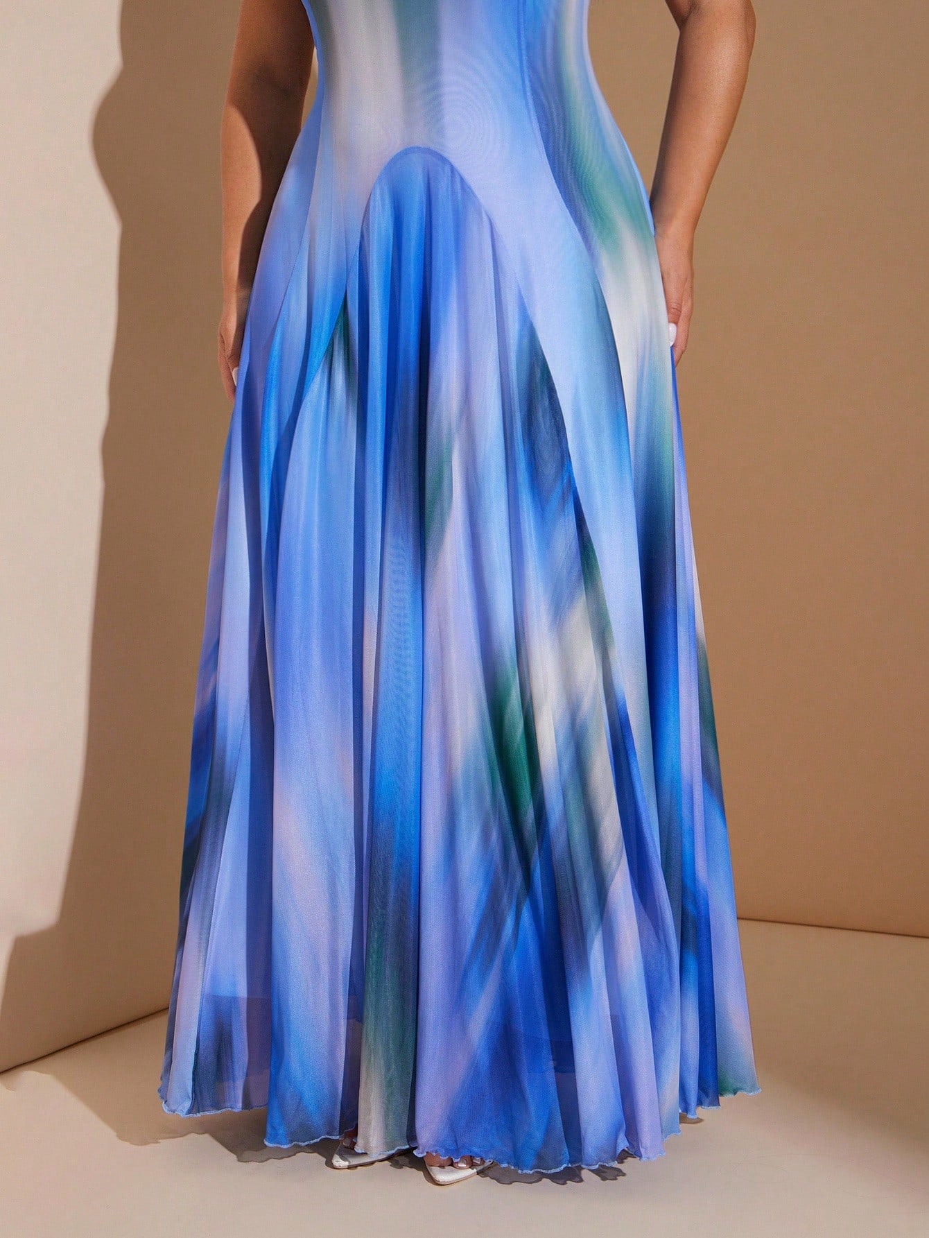 SHEIN BAE – Robe longue sans manches en tissu léger avec coupe fluide