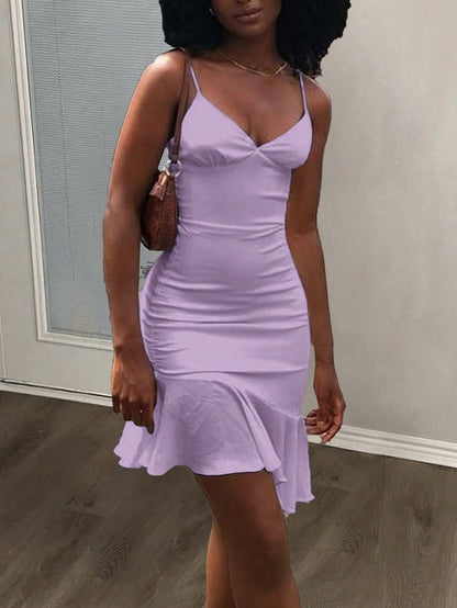 Slaydiva – Robe Mini Volants Col V