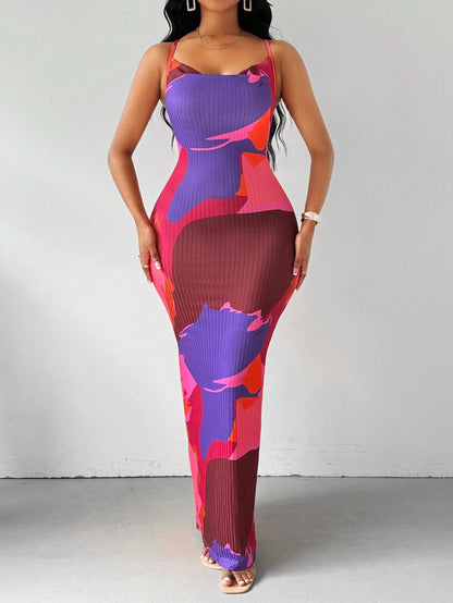 Robe Maxi Dos-Nu Tie-Dye