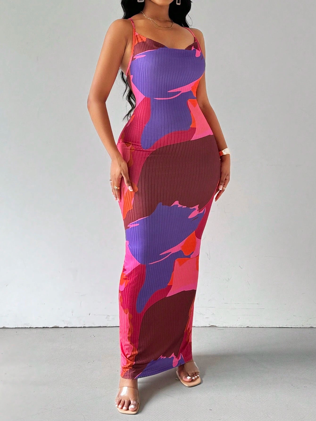 Robe Maxi Dos-Nu Tie-Dye