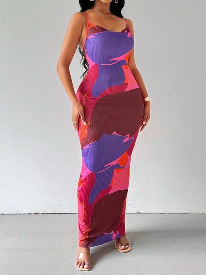 Robe Maxi Dos-Nu Tie-Dye