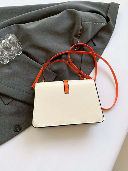 Mini Sac à Main Carré Décontracté – Orange