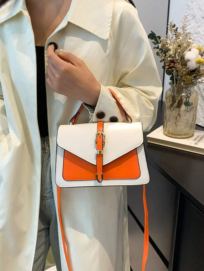 Mini Sac à Main Carré Décontracté – Orange