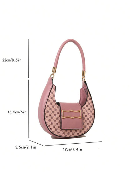 Sac à épaule mini en patchwork géométrique, pratique et léger