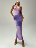 Aloruh – Robe moulante bustier à imprimé tie-dye