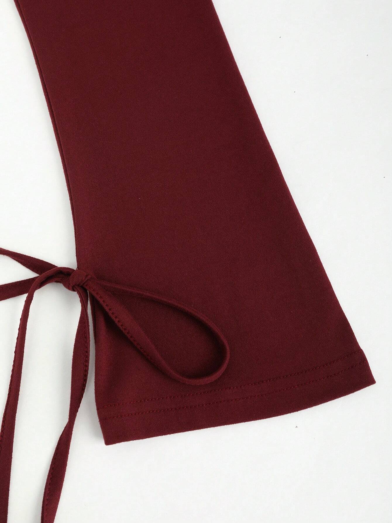 Sweetra – Robe Longue Bordeaux Y2K