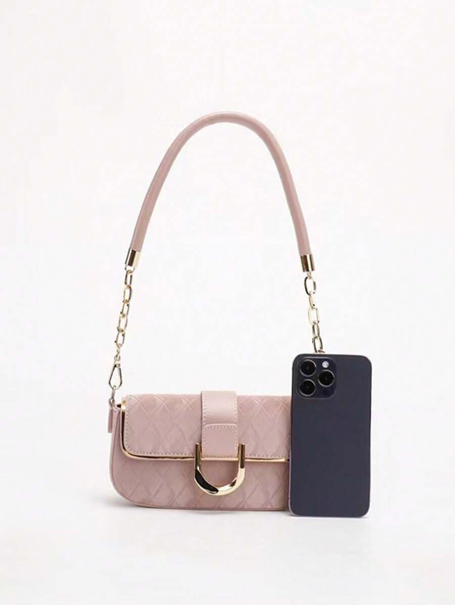 ChicMinimal – Sac à bandoulière carré en cuir avec design épuré et bandoulière ajustable