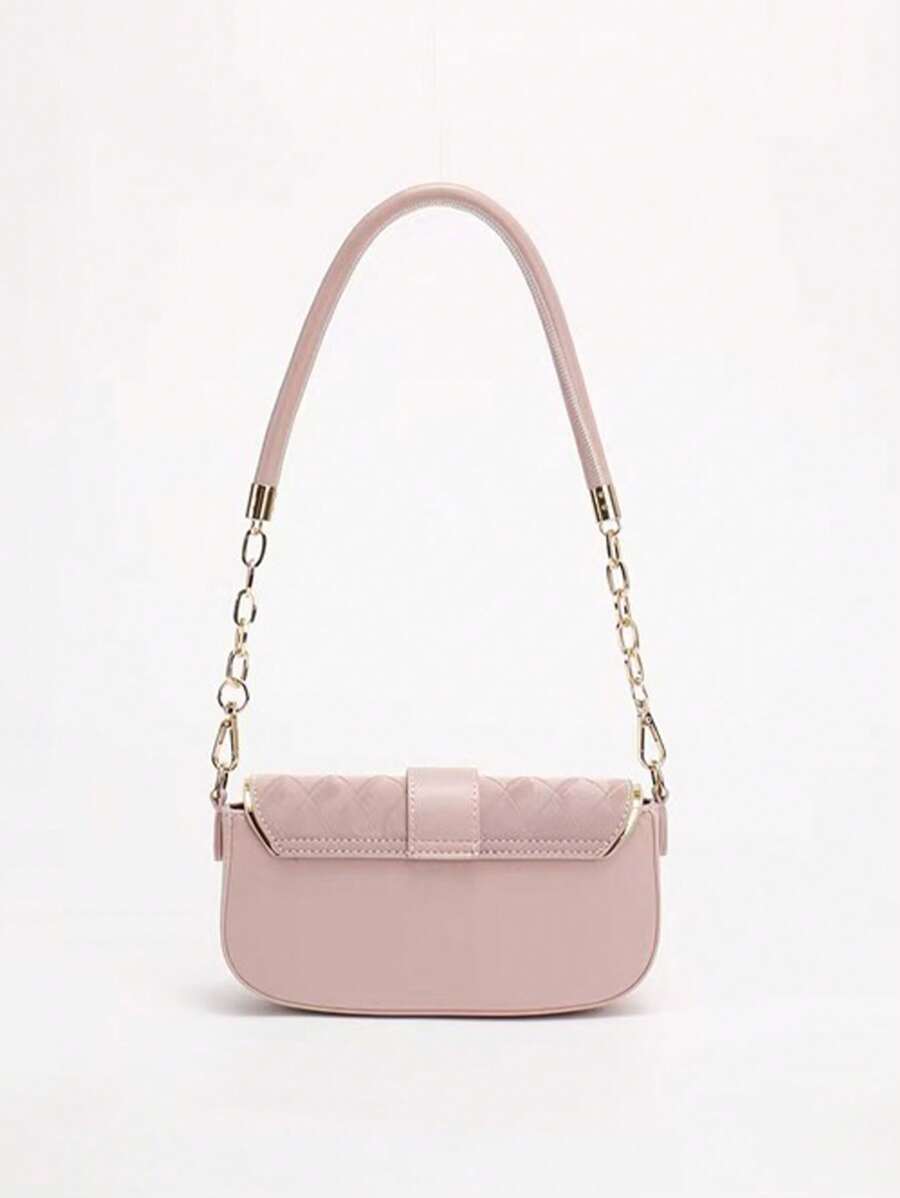 ChicMinimal – Sac à bandoulière carré en cuir avec design épuré et bandoulière ajustable