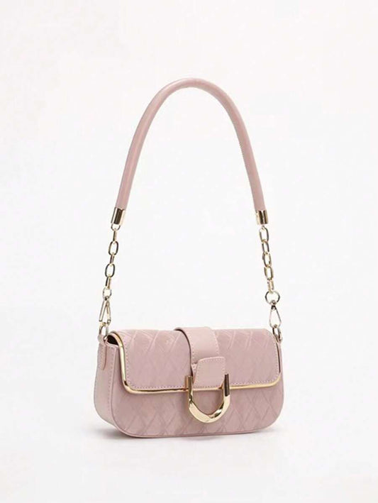 ChicMinimal – Sac à bandoulière carré en cuir avec design épuré et bandoulière ajustable