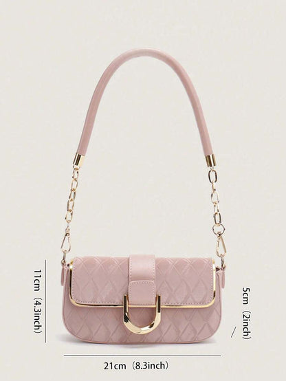 ChicMinimal – Sac à bandoulière carré en cuir avec design épuré et bandoulière ajustable