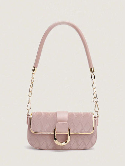 ChicMinimal – Sac à bandoulière carré en cuir avec design épuré et bandoulière ajustable