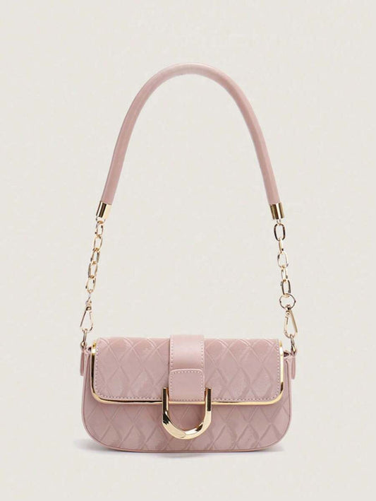 ChicMinimal – Sac à bandoulière carré en cuir avec design épuré et bandoulière ajustable