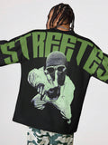 Manfinity RebelGame – T-shirt Oversize Vert à Imprimé Numérique