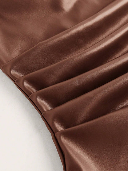 Siren Gaze – Top Bustier Asymétrique Drapé pour Femme
