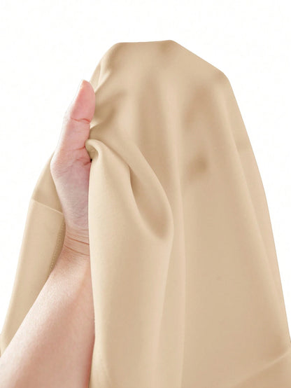 SHEIN BASICS – Jupe Évasée Nude à Fermeture Éclair