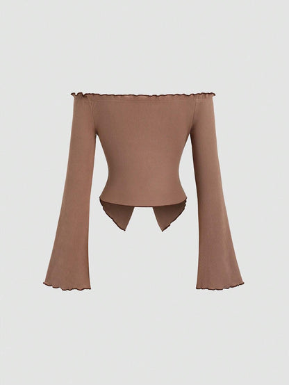 Sweetra – Top Asymétrique à Une Épaule avec Nœud