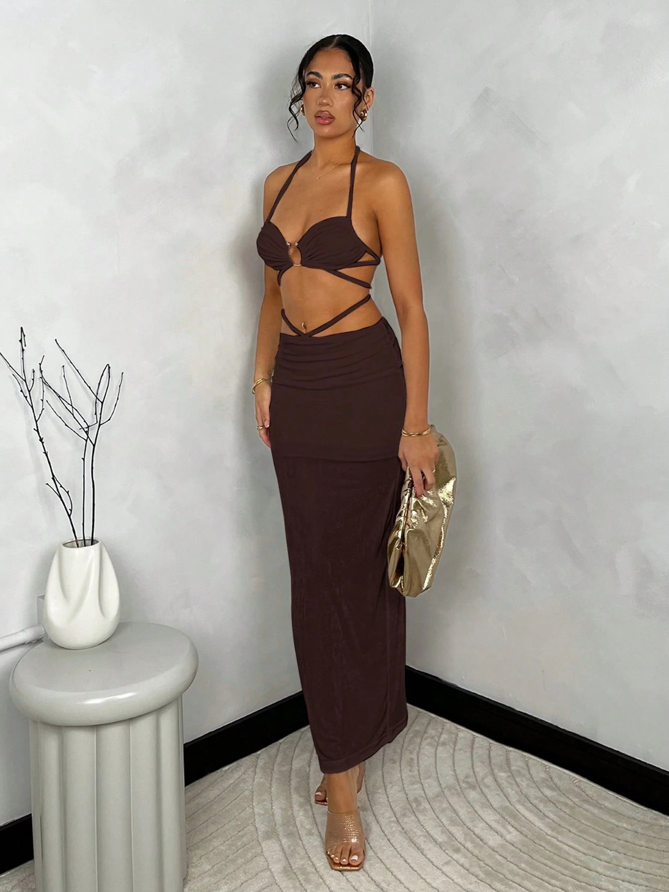 Ensemble Haut Court et Jupe Crayon