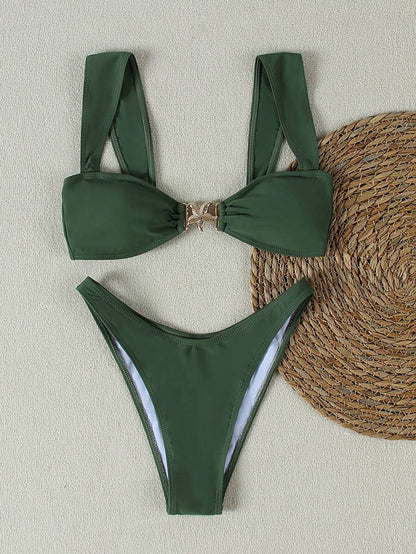 ATYWS – Bikini femme avec décoration étoile de mer et coupe sexy