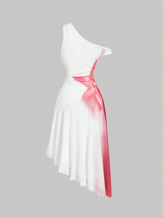 SHEIN MOD – Robe longue tricotée à motif fleuri, de soirée