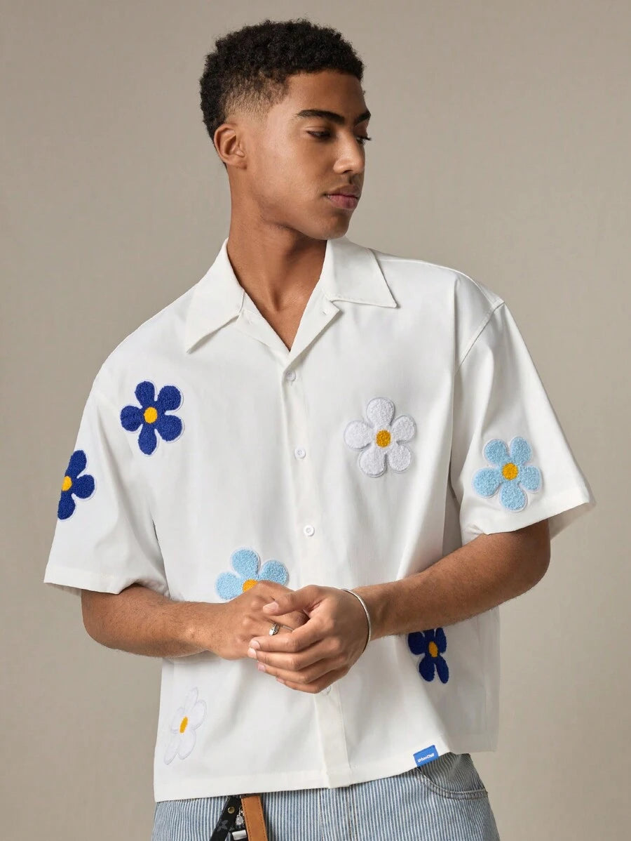 SWAVVY – Chemise ample à imprimé floral et manches mi-longues