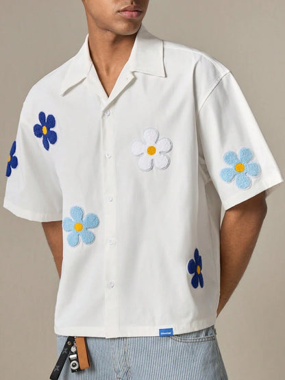 SWAVVY – Chemise ample à imprimé floral et manches mi-longues