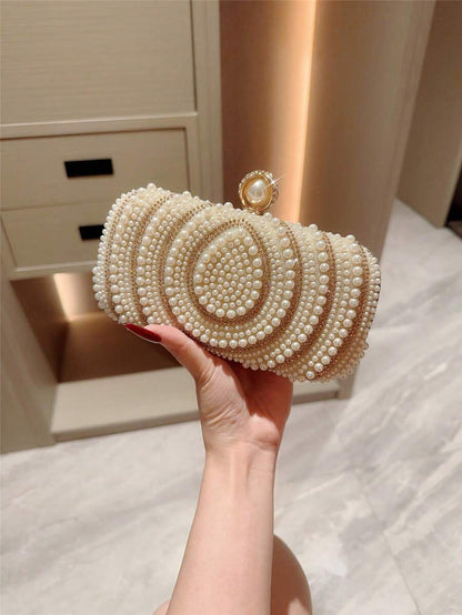 SHEIN - Sac à main à design élégant avec strass et perles de culture artificielles