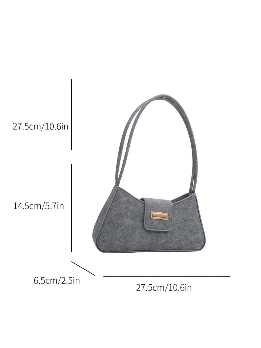 Sac à bandoulière en métal avec fermeture éclair et design épuré