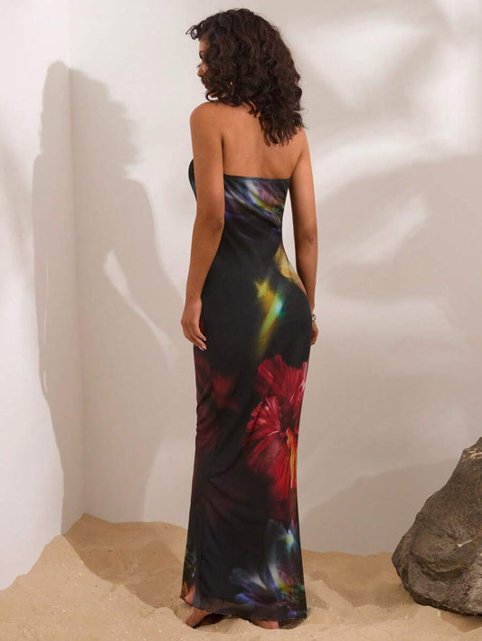Opulessa – Robe moulante en maille tricotée avec design ajusté et détails raffinés