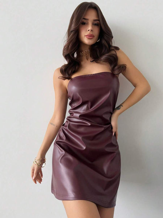 Firerie Robe Mini Plissée à Bustier Style Élégant et Moderne
