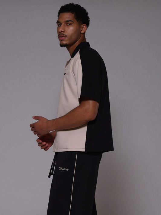 Musero – Chemise de travailleur surdimensionnée à boutons avec logo contrasté
