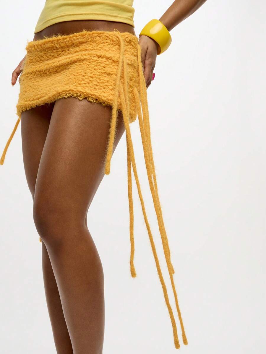 SUMWON WOMEN – Minijupe en crochet avec franges pour festivals et vacances d'été