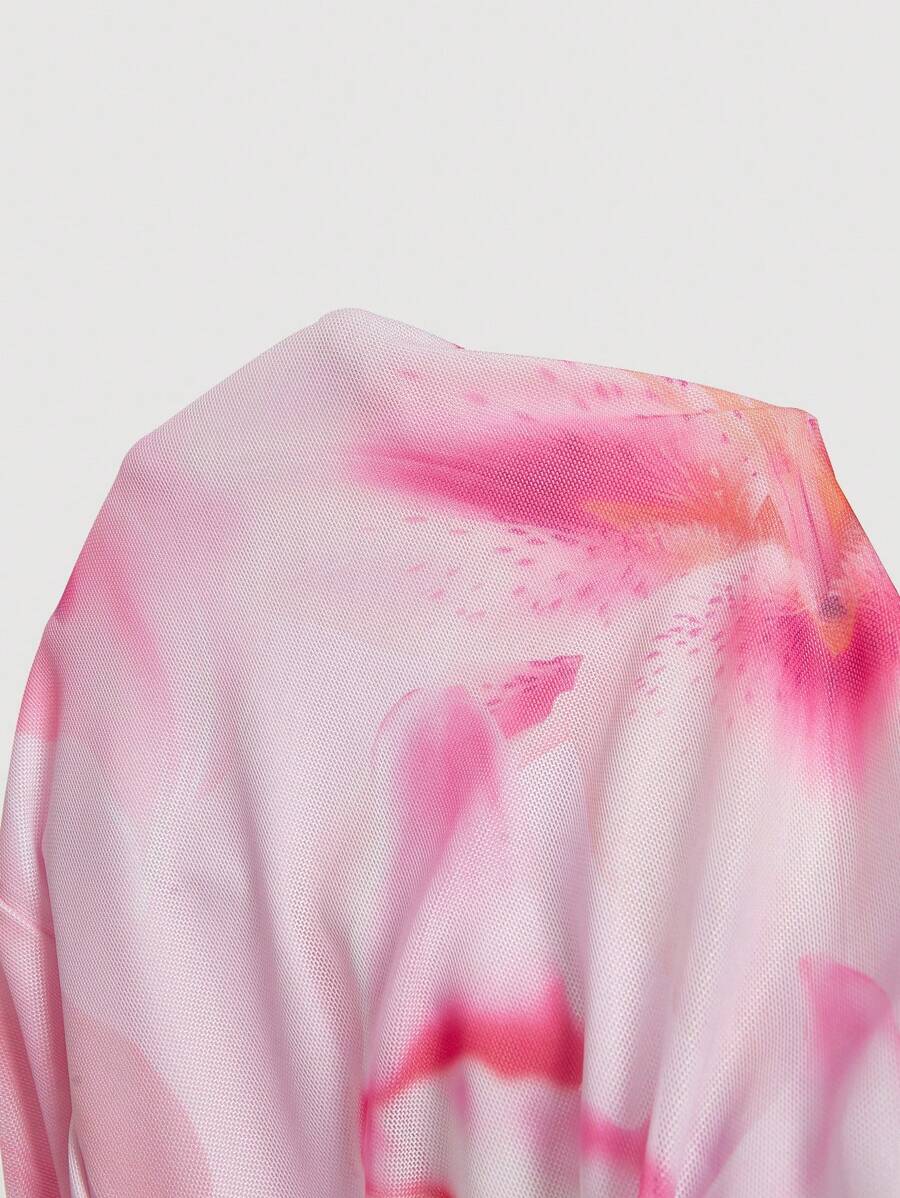 SHEIN MOD – Robe mi-longue à bretelles avec imprimé floral et coupe ajustée