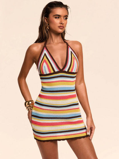 SHEIN BAE – Robe sexy sans manches à bretelles spaghetti et coupe fluide