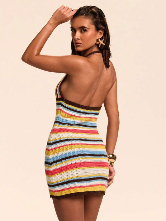 SHEIN BAE – Robe sexy sans manches à bretelles spaghetti et coupe fluide