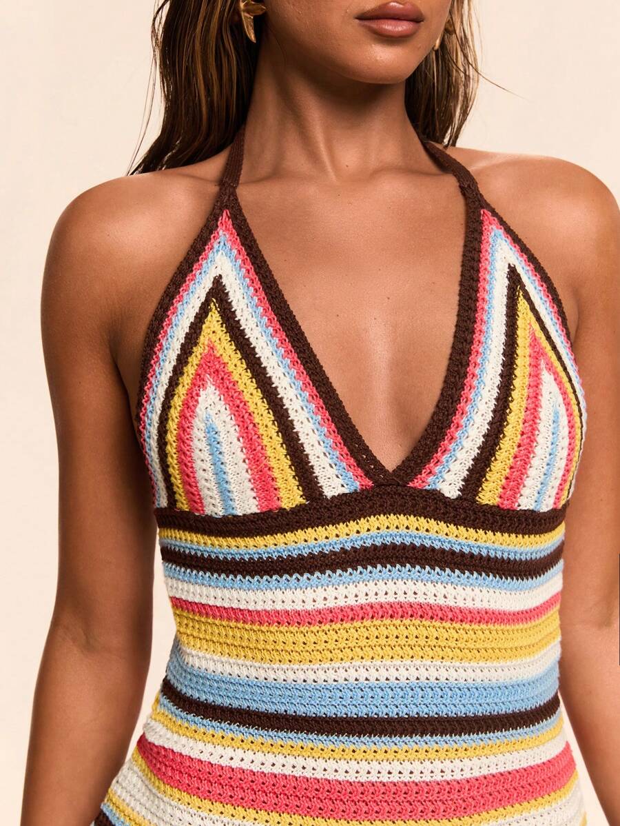 SHEIN BAE – Robe sexy sans manches à bretelles spaghetti et coupe fluide