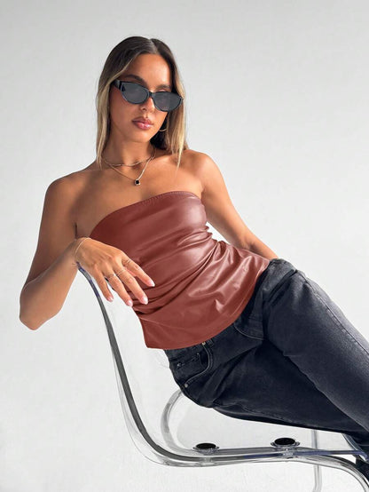 SHEIN Essnce Top – Top froissé à ourlet asymétrique pour soirées