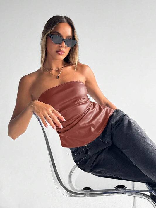 SHEIN Essnce Top – Top froissé à ourlet asymétrique pour soirées
