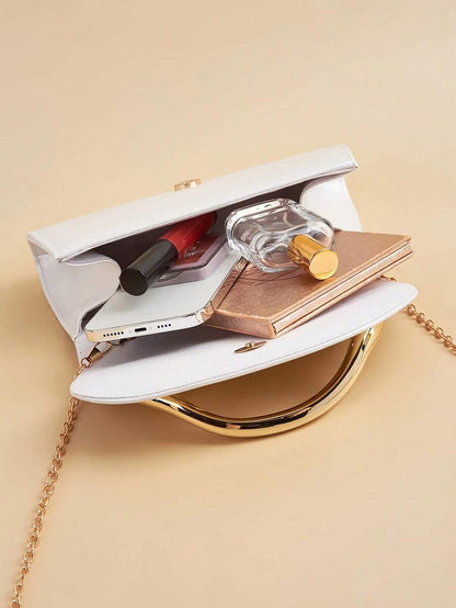 Sac de soirée en velours – Bandoulière chaîne amovible pour événements festifs