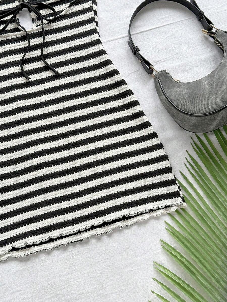 BACHINA – Robe mini sans bretelles à épaules dénudées et dos nu