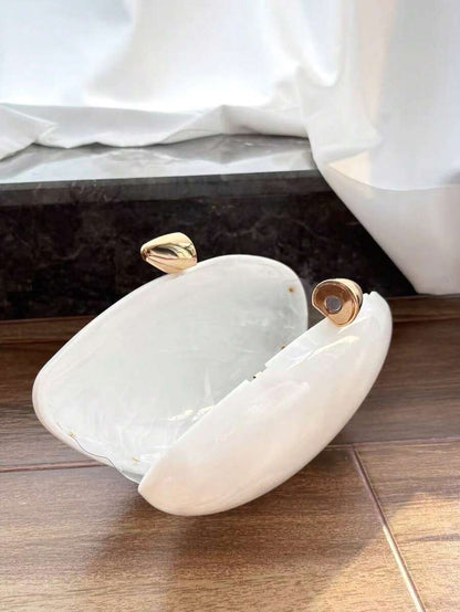 SHEIN MarbleBox – Sac de soirée en marbre avec chaîne métallique et design vintage