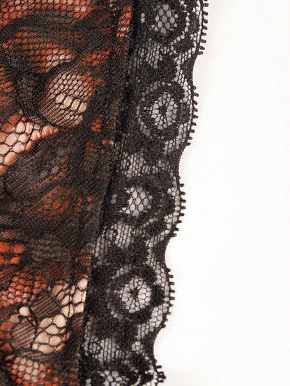 SHEIN - Robe moulante Patchwork transparent et manches courtes, imprimé léopard