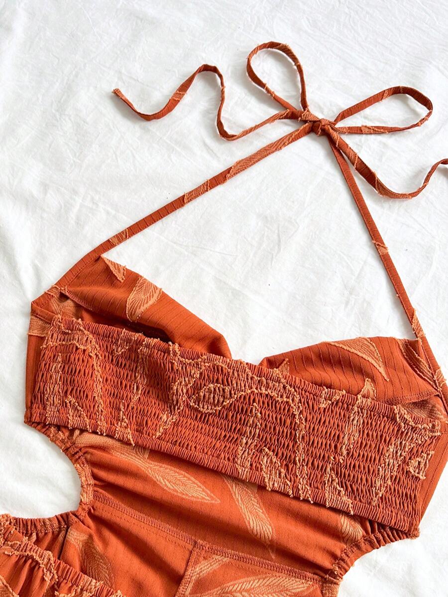 Soleia – Combi-short ample à dos nu avec liens et découpes à la taille