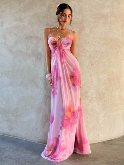 Aloruh – Robe débardeur en jersey avec imprimé numérique et coupe fluide