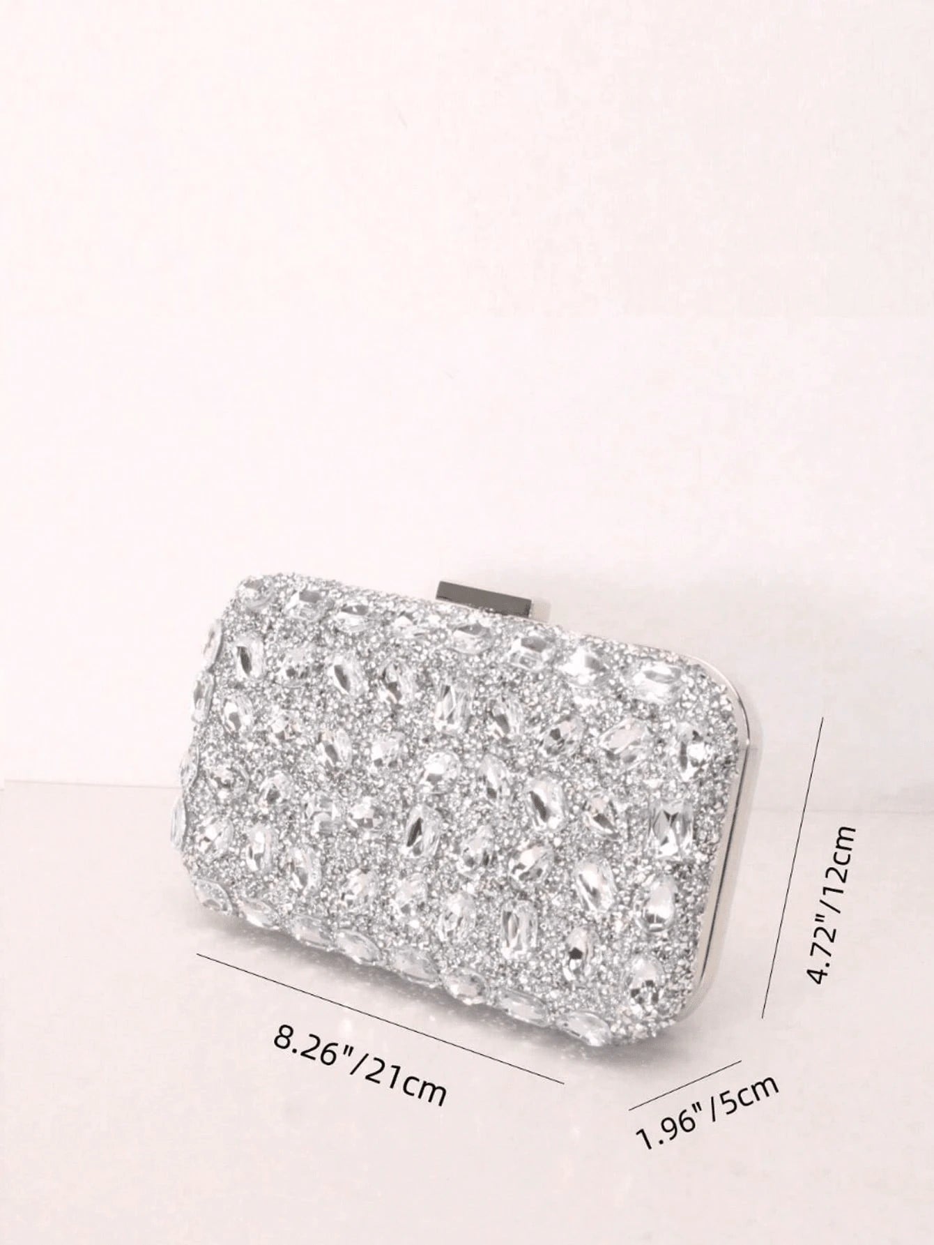 Dedoo – Sac de soirée ovale en strass avec chaîne dorée et design tournesol