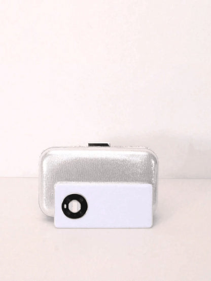 Dedoo – Sac de soirée ovale en strass avec chaîne dorée et design tournesol